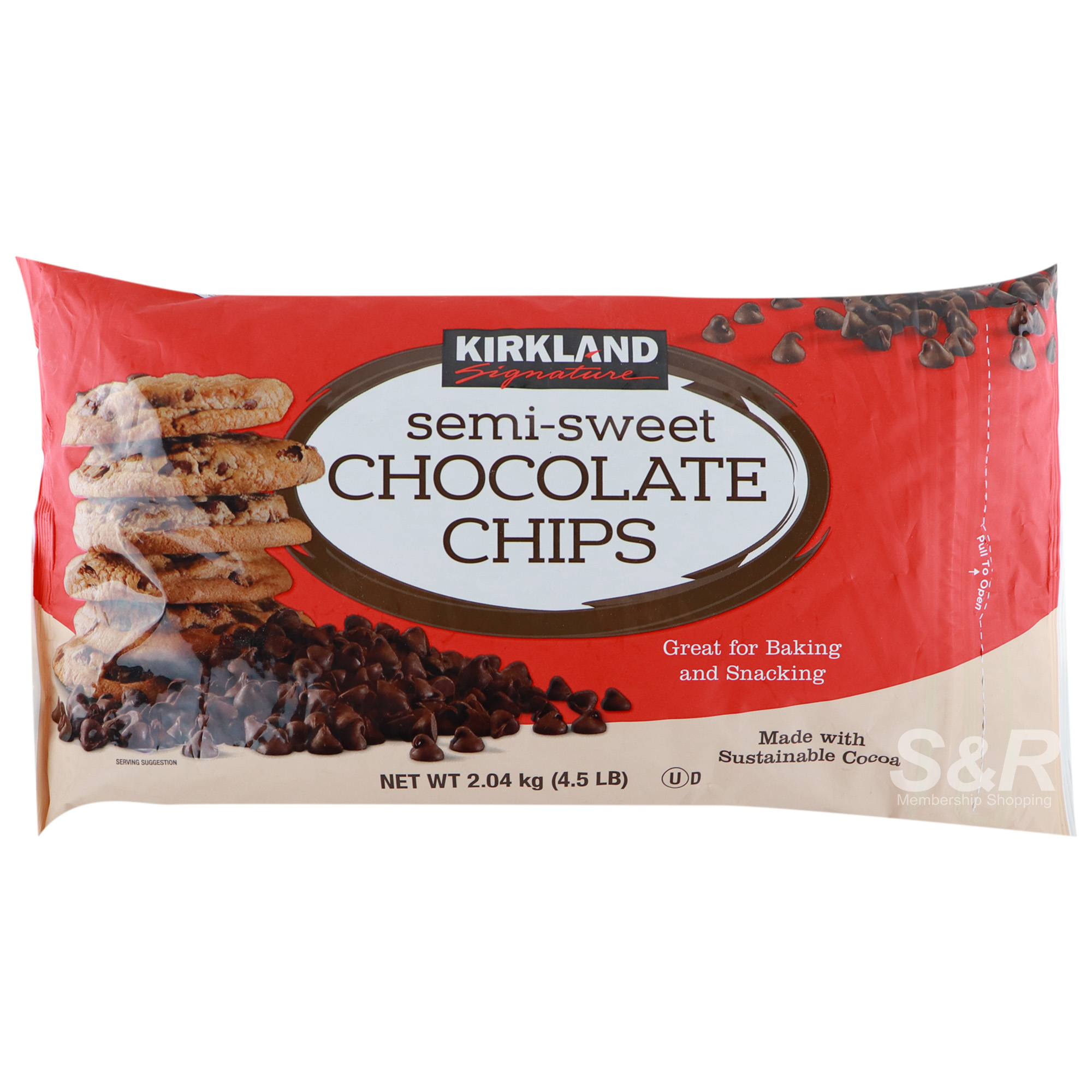 Kirkland Signature Semi-Sweet Chocolate Chips 2.04kg Kirkland Signature Semi-Sweet Chocolate Chips 2.04kg